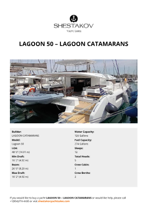 N/A - Lagoon 50