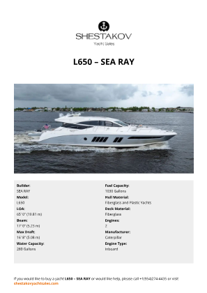 SEA RAY - L650