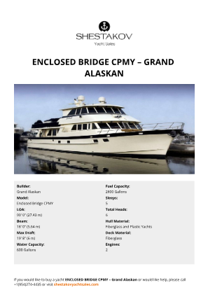 Grand Alaskan - Enclosed Bridge CPMY
