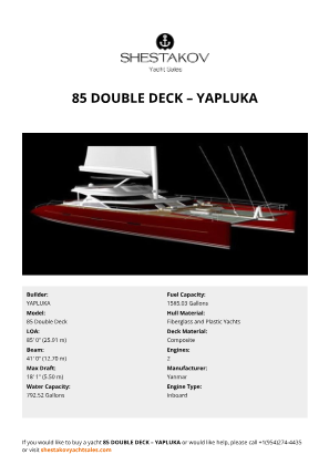 YAPLUKA - 85 Double Deck