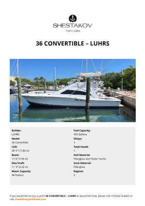 LUHRS - 36 Convertible