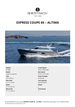 ALTIMA - Express Coupe 65