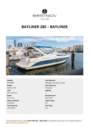 BAYLINER - Bayliner 285