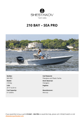 SEA PRO - 210 Bay