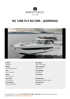 Jeanneau - NC 1295 Fly NC1295