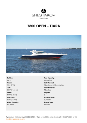 Tiara - 3800 OPEN