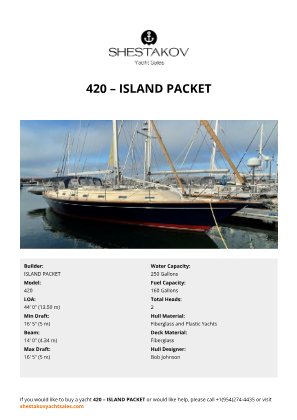 ISLAND PACKET - 420