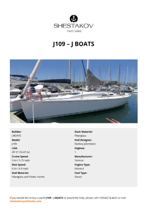 J BOATS - J109