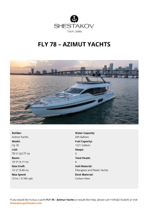 Azimut Yachts - Fly 78