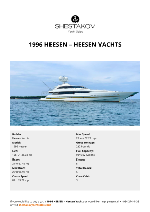 Heesen Yachts - 1996 Heesen