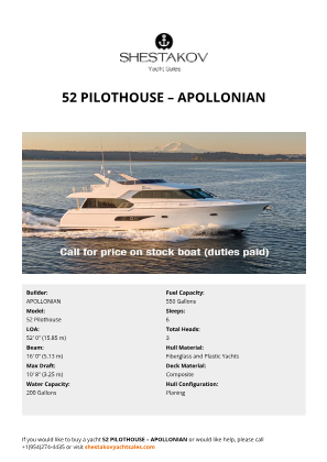 APOLLONIAN - 52 Pilothouse