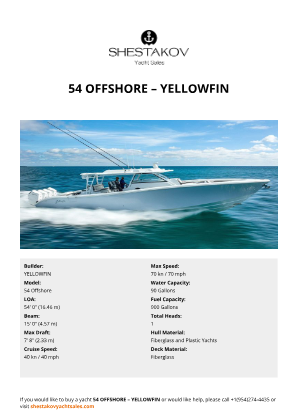 YELLOWFIN - 54 Offshore