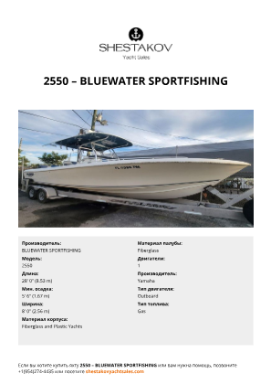 BLUEWATER SPORTFISHING - 2550