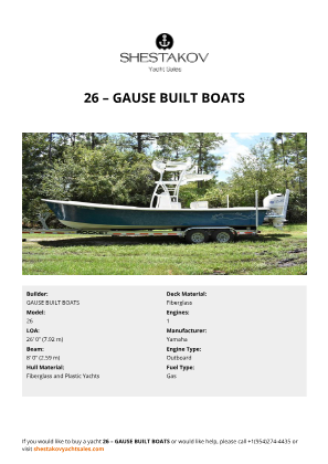 GAUSE BUILT BOATS - 26
