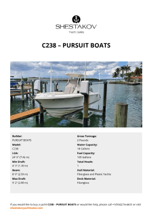 PURSUIT BOATS - C238