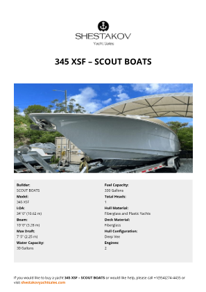 SCOUT BOATS - 345 XSF