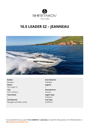 Jeanneau - 10.5 Leader S2