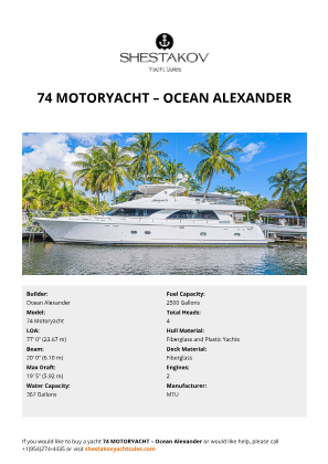 Ocean Alexander - 74 Motoryacht