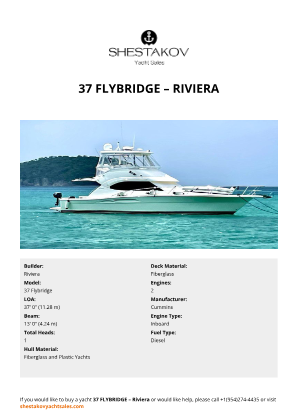 Riviera - 37 Flybridge