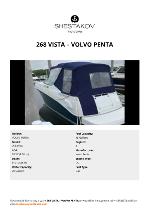 VOLVO PENTA - 268 Vista