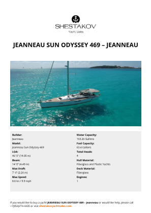 Jeanneau - Jeanneau Sun Odyssey 469