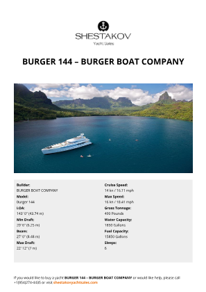 BURGER BOAT COMPANY - Burger 144