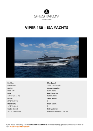 ISA YACHTS - Viper 130