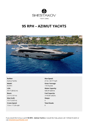 Azimut Yachts - 95 RPH