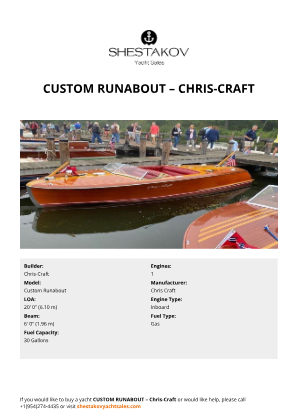 Chris-Craft - Custom Runabout