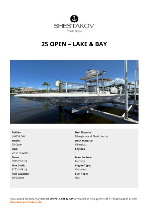 LAKE & BAY - 25 Open