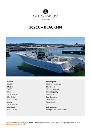 Blackfin - 302CC