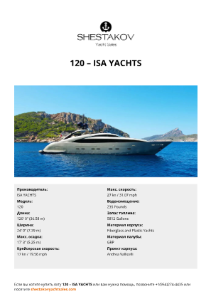 ISA YACHTS - 120