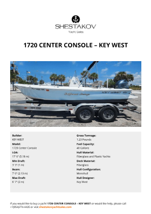 KEY WEST - 1720 Center Console