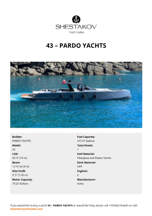 PARDO YACHTS - 43