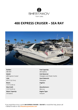 SEA RAY - 400 Express Cruiser