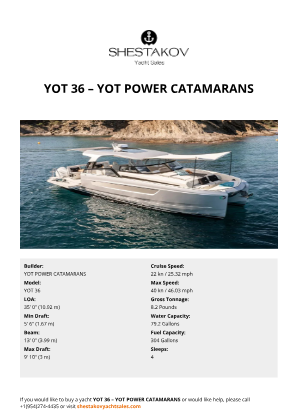 YOT POWER CATAMARANS - YOT 36