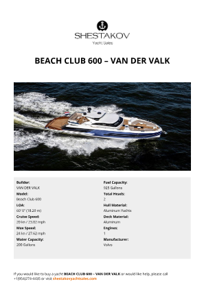 VAN DER VALK - Beach Club 600