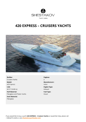 Cruisers Yachts - 420 Express
