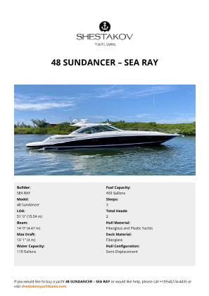 SEA RAY - 48 Sundancer