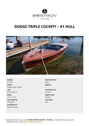 #1 HULL - Dodge Triple Cockpit