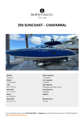 Chaparral - 250 Suncoast