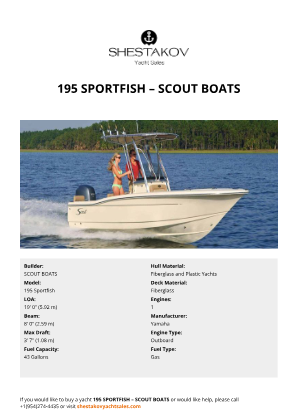 SCOUT BOATS - 195 Sportfish