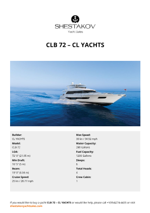 CL YACHTS - CLB 72