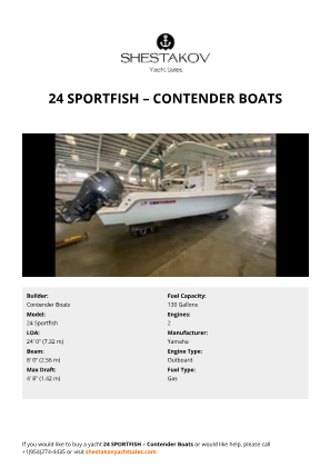 Contender Boats - 24 Sportfish