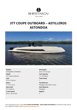 N/A - 377 Coupe Outboard