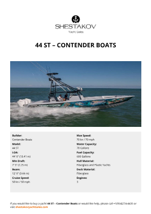 Contender Boats - 44 ST