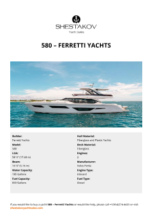 Ferretti Yachts - 580