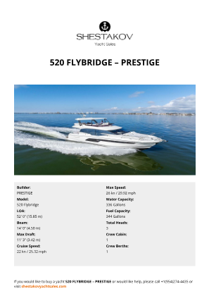 PRESTIGE - 520 Flybridge