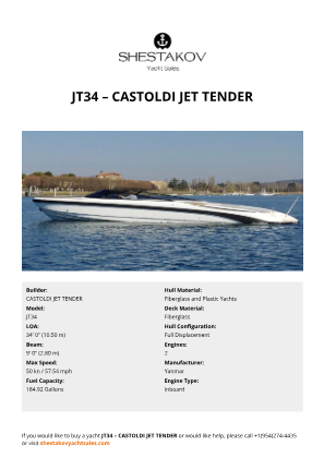 CASTOLDI JET TENDER - JT34