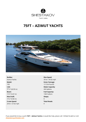 Azimut Yachts - 75ft